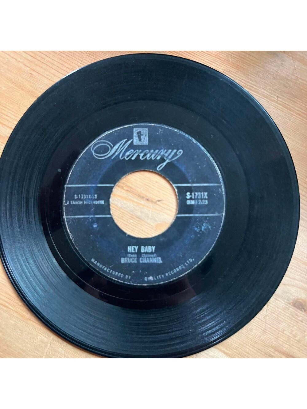 Bruce Channel - Hey Baby/Dream Girl 45rpm VG+ R10